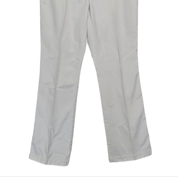 Escada white cotton blend jeans/gold details, size ?10 - Picture 6 of 16